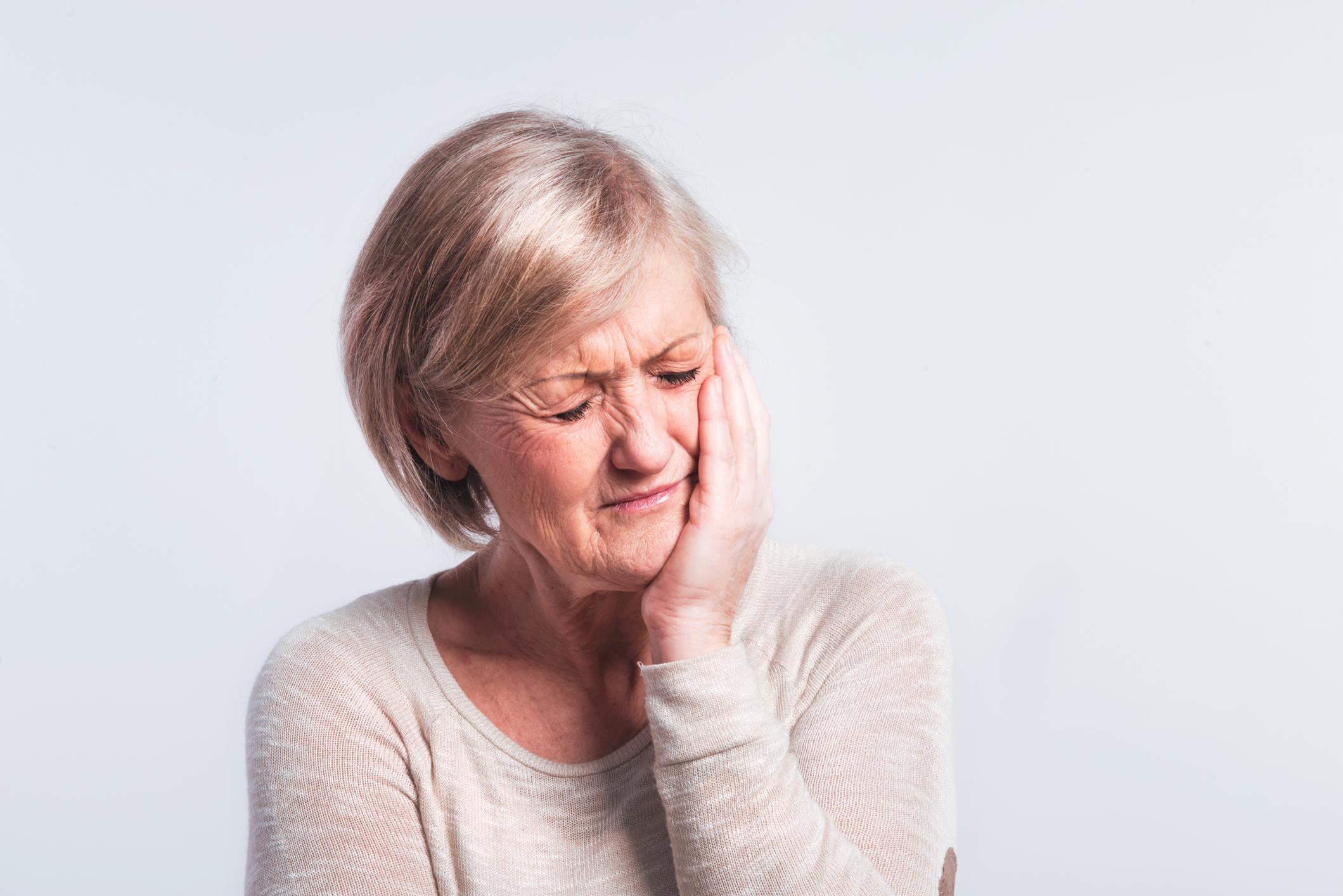 woman with gum disease